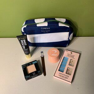 Clinique x Kate Spade makeup bag bundle NWT